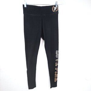 Vintage Y2K LOVE PINK Sequin Spellout Yoga Black Leggings